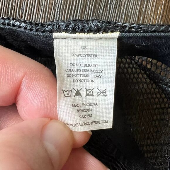 Reason Brand Company Co Cash Money Trucker Snapback Hat Foam Mesh Black - Picture 2 of 9